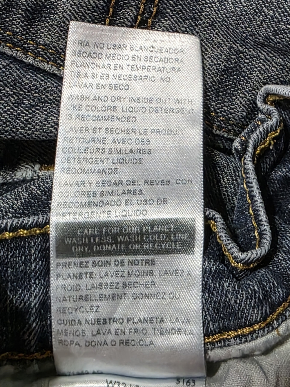 Denizen from Levis Mens 32x34 Slim Straight Fit Jeans Blue Stretch Denim 232 - Picture 5 of 12